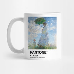 PANTONE MONET - Claude Monet's Madame Monet and Her Son (1875) Portrait Mug